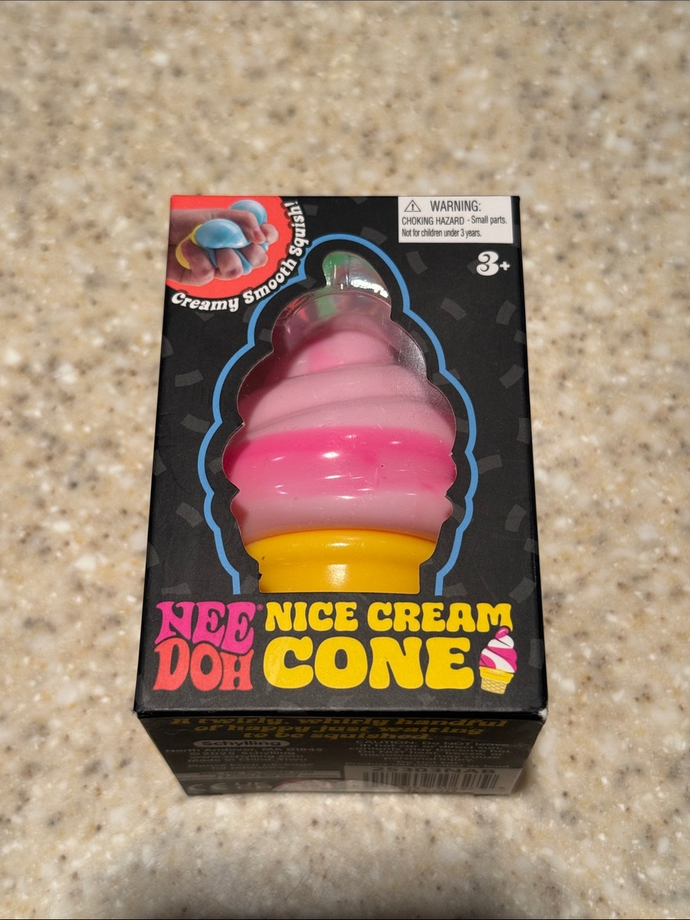 NeeDoh Nice Cream Cone Squishy Toy - Pink